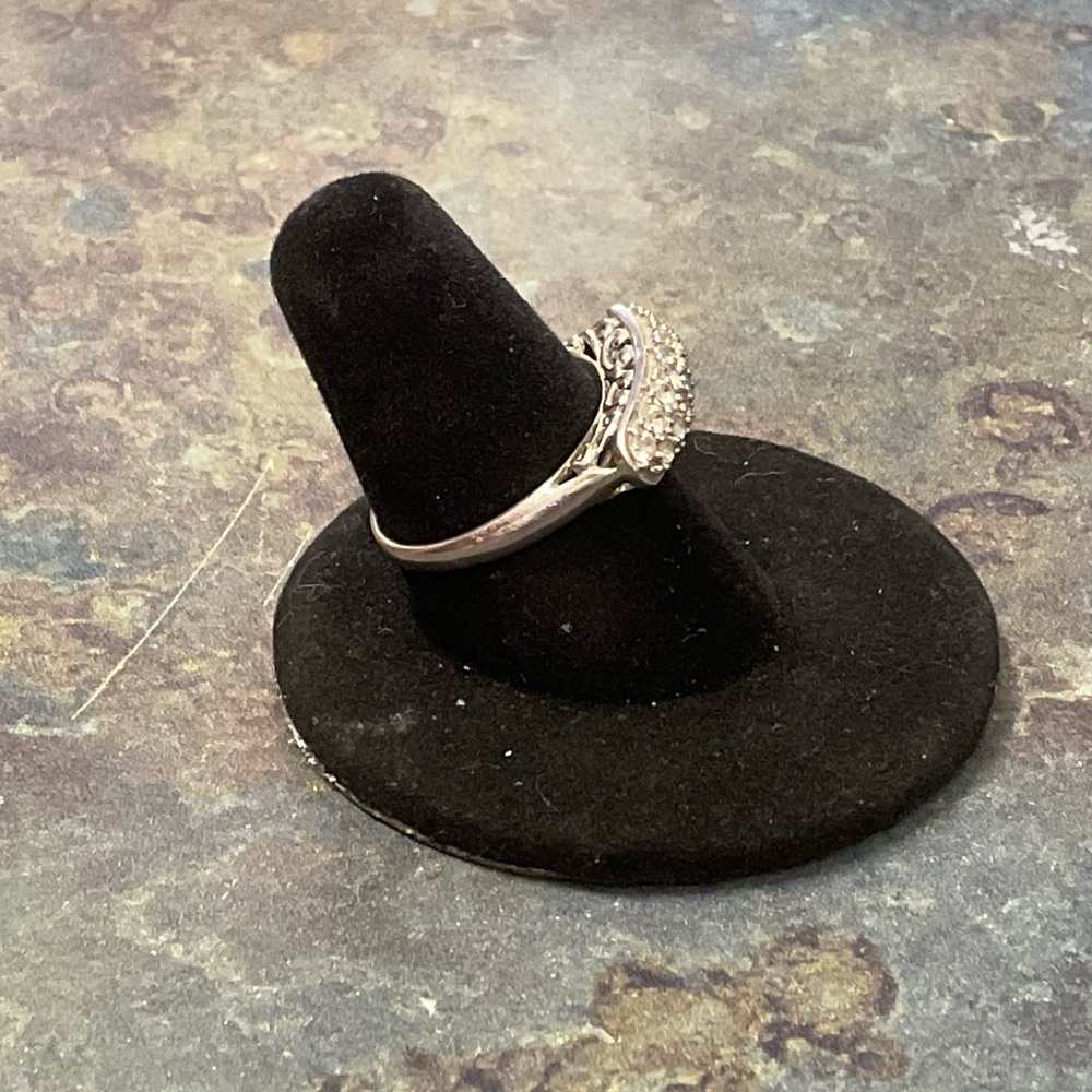 Sterling Silver Stackable Ring With Either Cz’s O… - image 2